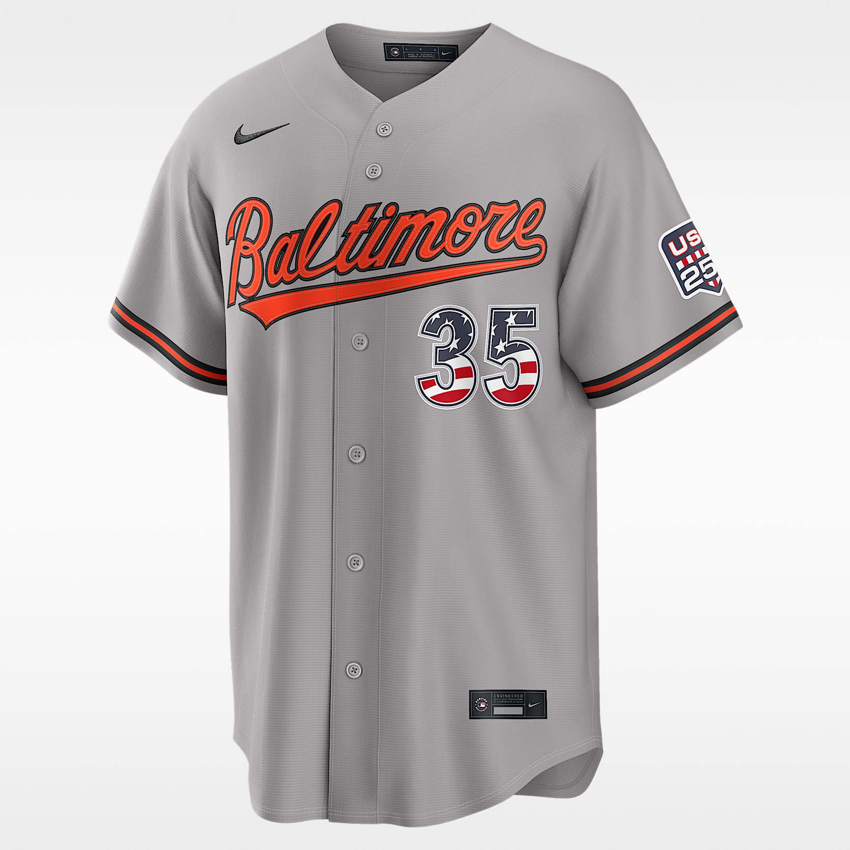 Adley Rutschman Baltimore Orioles USA 250 Men's Nike MLB Stadium